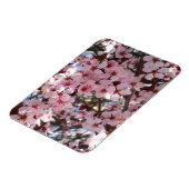 Roze bloesems op sierbloemen magneet (Linkerzijde)