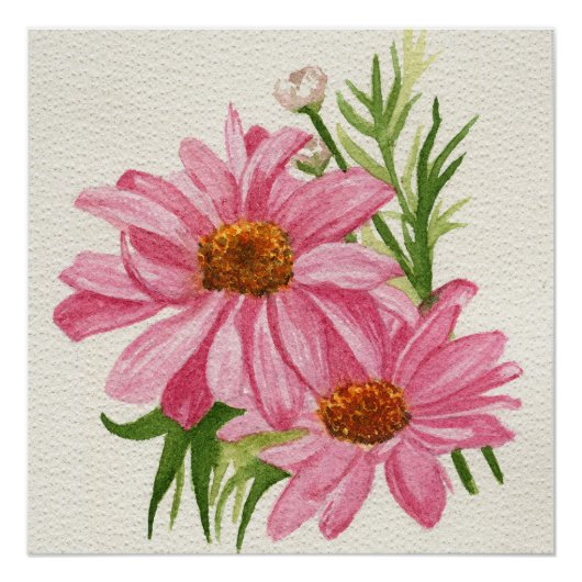 Roze Bloesems Perfect Poster (Voorkant)