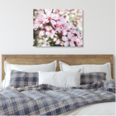 Roze bloesems Red Stems. Canvas Afdruk (Insitu (Slaapkamer))
