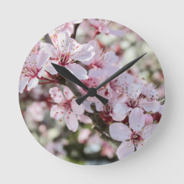 Roze bloesems Red Stems. Ronde Klok