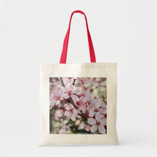 Roze bloesems Red Stems. Tote Bag (Voorkant)