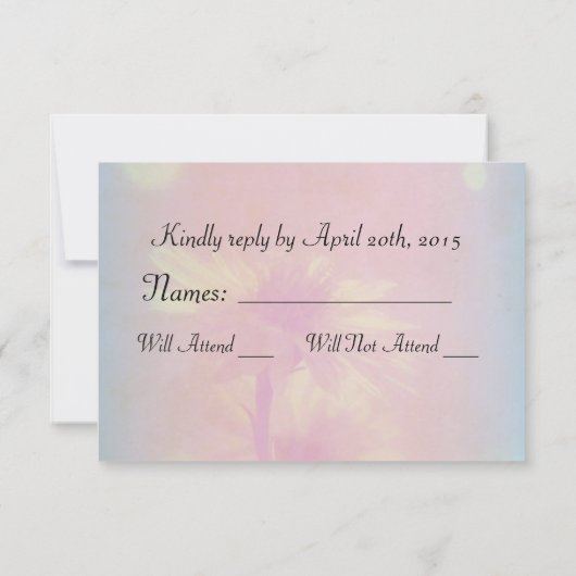 Roze bloesems RSVP (Achterkant)