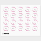 Roze bloesems RSVP Ronde Sticker (Vel)