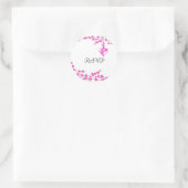 Roze bloesems RSVP Ronde Sticker (Tas)
