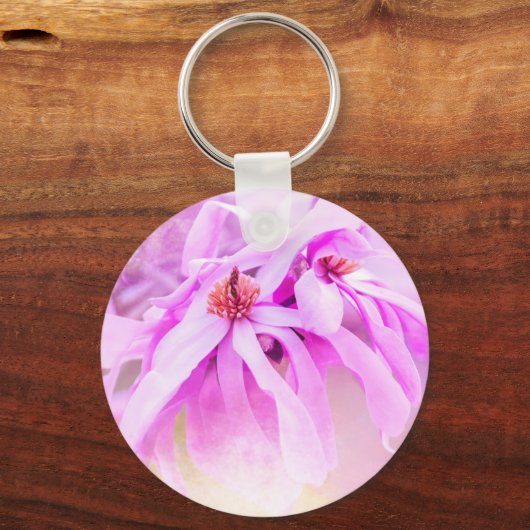  roze bloesems sleutelhanger (Voorkant)