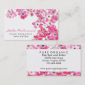 Roze bloesems Spa Beauty Salon Visitekaartje (Voorkant / Achterkant)