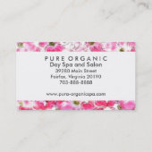 Roze bloesems Spa Beauty Salon Visitekaartje (Achterkant)