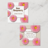 Roze Bloesems Square Visitekaartje (Voorkant / Achterkant)