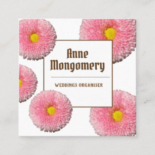 Roze Bloesems Square Visitekaartje