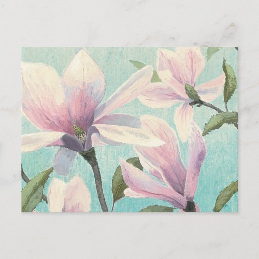 Roze bloesems uit het zuiden briefkaart (Voorkant)