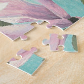 Roze bloesems uit het zuiden legpuzzel (Zijkant)