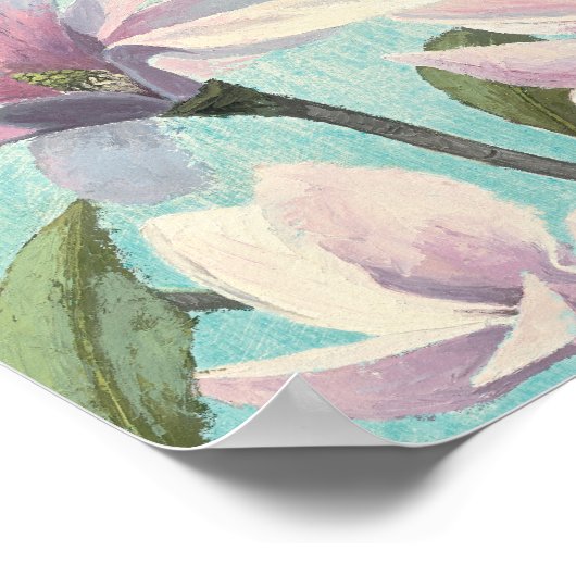 Roze bloesems uit het zuiden poster (Hoek)