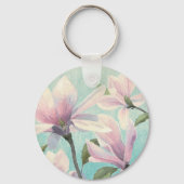 Roze bloesems uit het zuiden sleutelhanger (Voorkant)