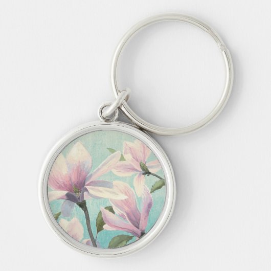 Roze bloesems uit het zuiden sleutelhanger (Voorkant)