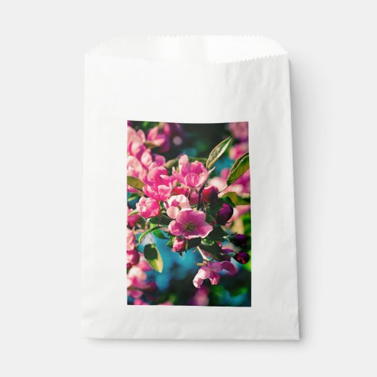 Roze Bloesems van de Krabappel Bedankzakje (Voorkant)