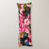 Roze Bloesems van de Krabappel Lichaamskussen (Achterkant (Verticaal))