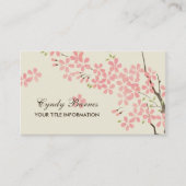 Roze bloesems Visitekaartje (Voorkant)