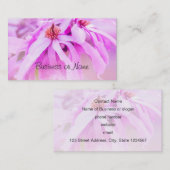  roze bloesems visitekaartje (Voorkant / Achterkant)