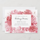 Roze bloesems Vrijgezellenfeest Kaart (Voorkant)