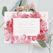 Roze bloesems Weddenschap Gold Folie Uitnodiging