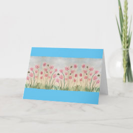 Roze bloesems Wenskaart Deluxe Kaart