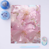 Roze Bloesemvlinders Flyers papier Aangepast (Enkel)