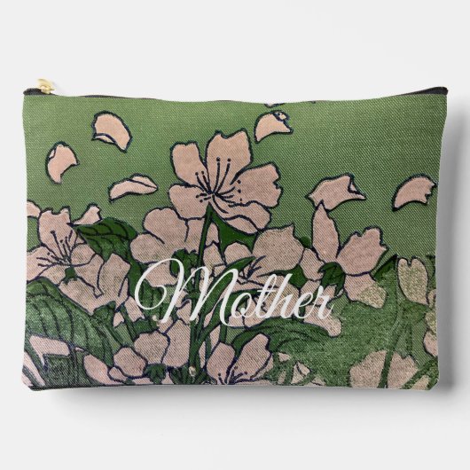 Roze Bloesemwatervalprint Naai Zak Etui (Voorkant)