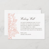 Roze bloesse eenvoudige bruiloft die goed wil informatiekaartje (Voorkant / Achterkant)