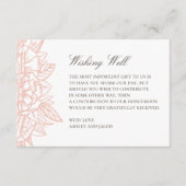 Roze bloesse eenvoudige bruiloft die goed wil informatiekaartje (Voorkant)