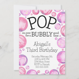 Roze blog Birthday Party Invitation Kaart