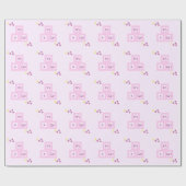 Roze blokken en Baby shower van sterren Cadeaupapier (Vlak)