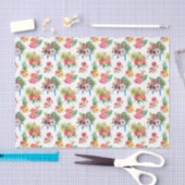 Roze blokken en bloemen (ontwerp 61 Roze reeks) Tissuepapier (Craft)