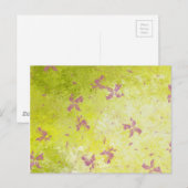 Roze blokvelden briefkaart (Voorkant / Achterkant)