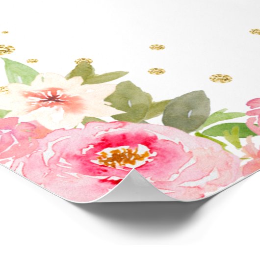 Roze Blond Haar Meisje Sweet Sixteen Welkom Poster (Hoek)