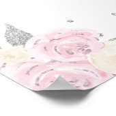 Roze Blond Haar Meisje Verjaardagsfeestje Welkom Poster (Hoek)