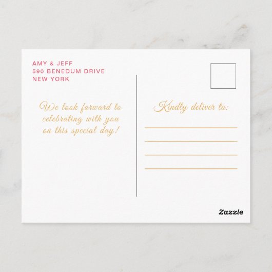 Roze Blond Haar Prinses Verjaardagsfeestje Briefkaart (Achterkant)