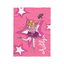 Roze blonde ballerina meisje naam ballet deken