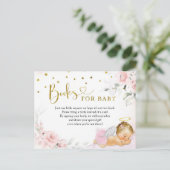 Roze Blondine Angel Baby Heaven Verzonden Boeken v Uitnodiging Briefkaart (Staand voorkant)