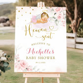 Roze Blondine Angel Baby Heaven Verzonden Welkomst Poster