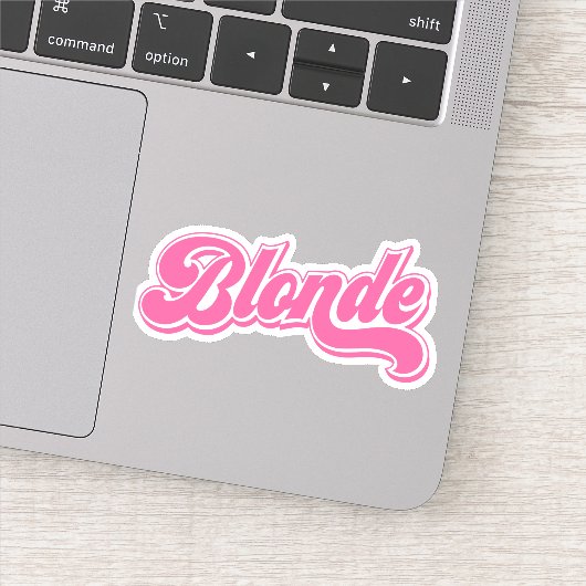 Roze Blondine Girly Custom-Cut Vinyl Stickers (Detail)