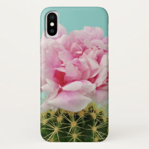 Roze Bloom Atop Spiky Cactus Case-Mate iPhone Case