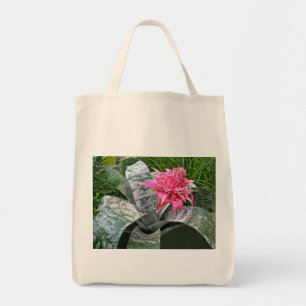 Roze Bloom Bromeliad Canvas tas