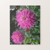 Roze blooming Dahlia Flowers Legpuzzel (Verticaal)