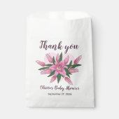 Roze Blooming Lily Dank u. Bedankzakje (Voorkant)