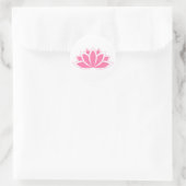 Roze blooming Lotus Flower-symbool Ronde Sticker (Tas)
