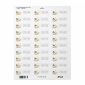 Roze Blooms Floral Retouradres Labels (Full Sheet)