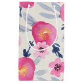 Roze Blooms Waterverf Bloemen Cadeauzak Klein Cadeauzakje (Voorkant)