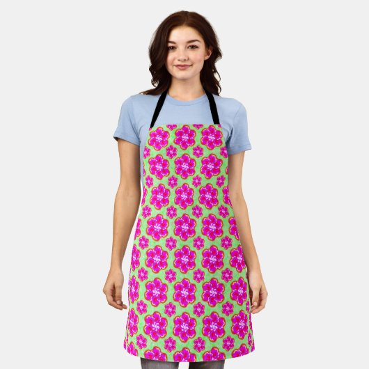 Roze Bloomventilator Schort (Gedragen)