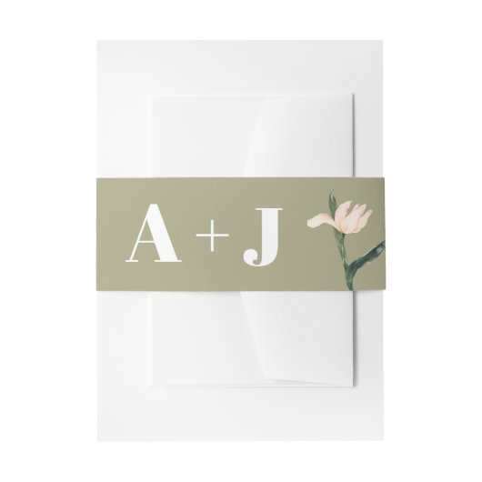 Roze blos bloem cirkel save the date kaart uitnodigingen wikkel (Voorkant Voorbeeld)