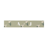 Roze blos bloem cirkel save the date kaart uitnodigingen wikkel (Vlak)